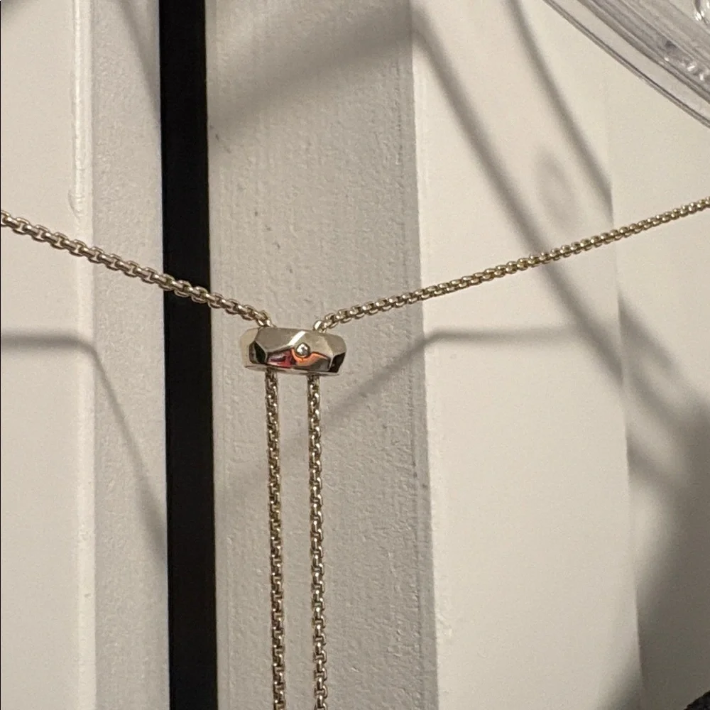 Lot of 2x [Kendra Scott] Adjustable Pink Pendant Necklace & Iridescent Bangles